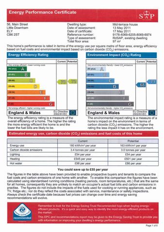 EPC For Main Street, Little Downham, ELY, Cambridgeshire, CB6