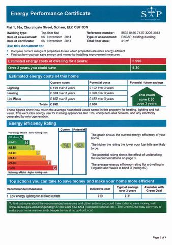 EPC For 16a Churchgate Street, SOHAM, Cambridgeshire, CB7