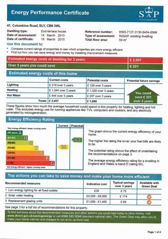 EPC For Columbine Road, ELY, Cambridgeshire, CB6