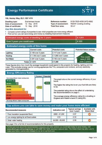 EPC For Henley Way, ELY, Cambridgeshire, CB7