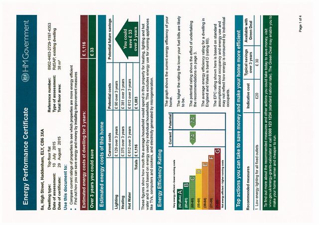 EPC For High Street, Haddenham, ELY, Cambridgeshire, CB6