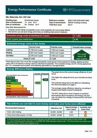 EPC For Waterside, ELY, Cambridgeshire, CB7