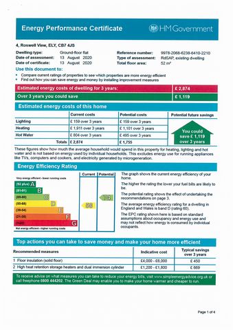 EPC For Roswell View, Lisle Lane, Ely, Cambs, CB7