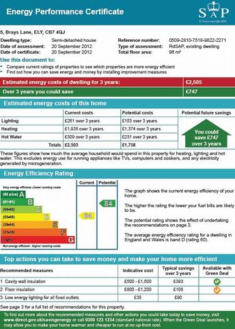EPC For Brays Lane, ELY, Cambridgeshire, CB7