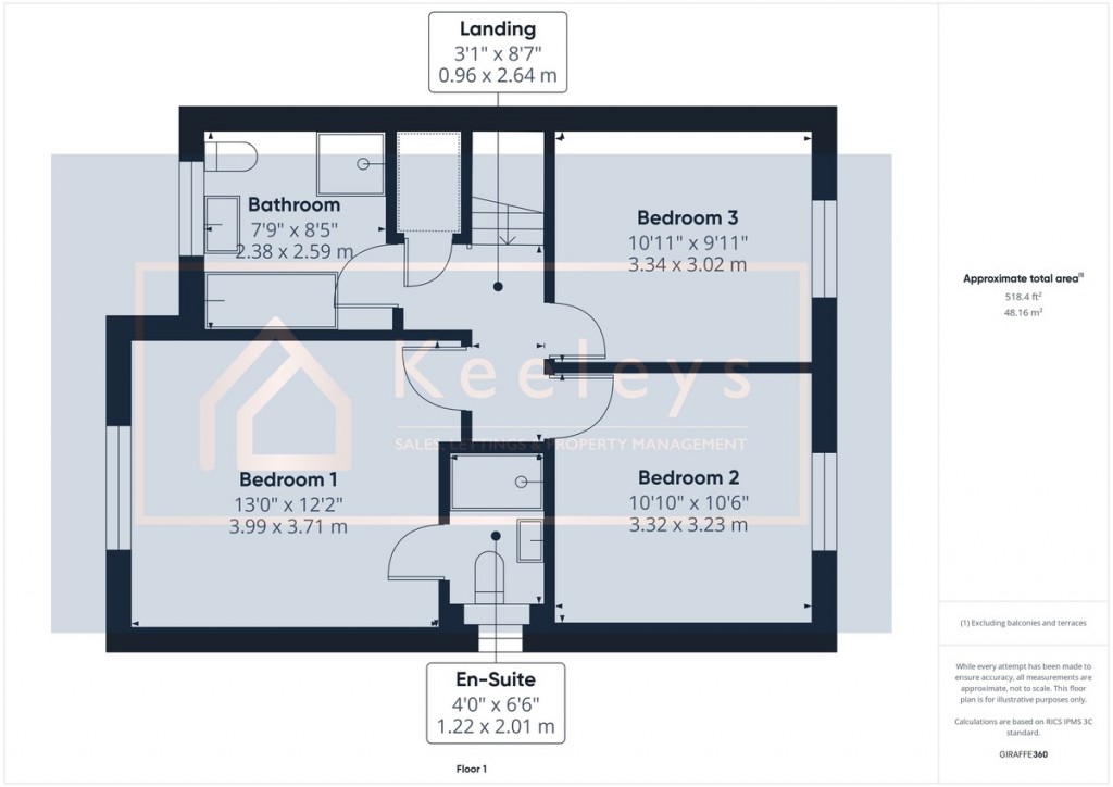 Floorplans For Fordham Road, Isleham, Ely