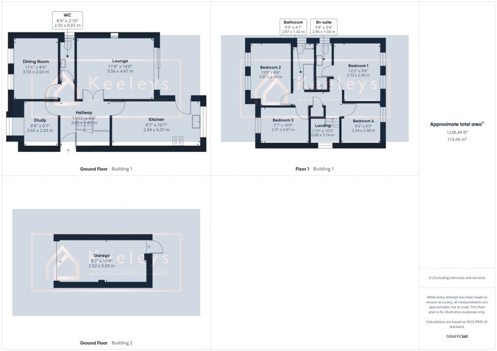 Floorplans For Leicester Close, Ely
