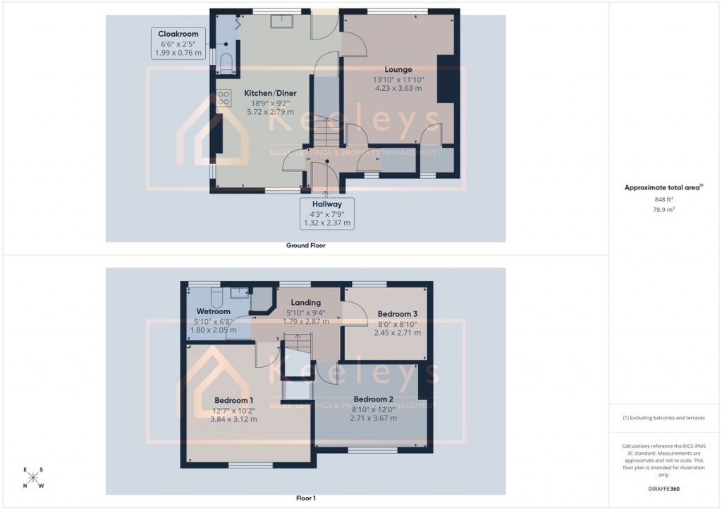 Floorplans For Orton Avenue, Peterborough