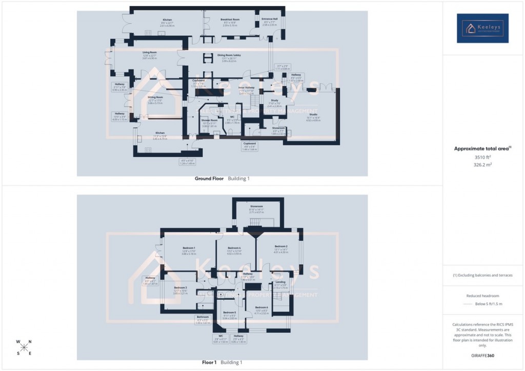 Floorplans For Huntingdon Road, Cambridge